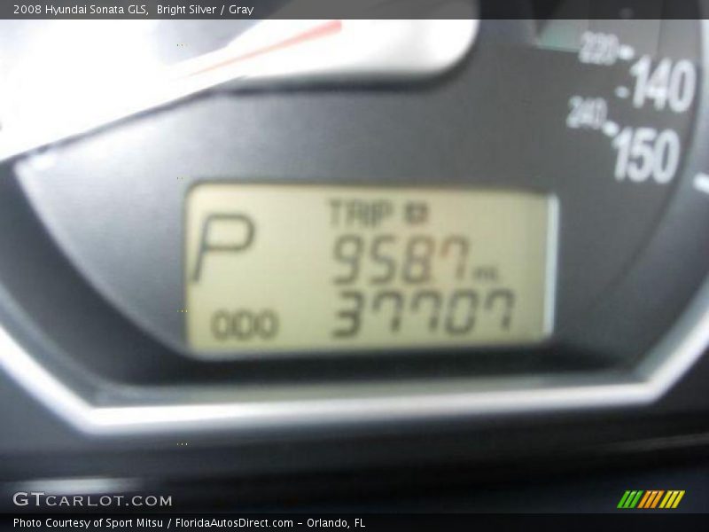 Bright Silver / Gray 2008 Hyundai Sonata GLS