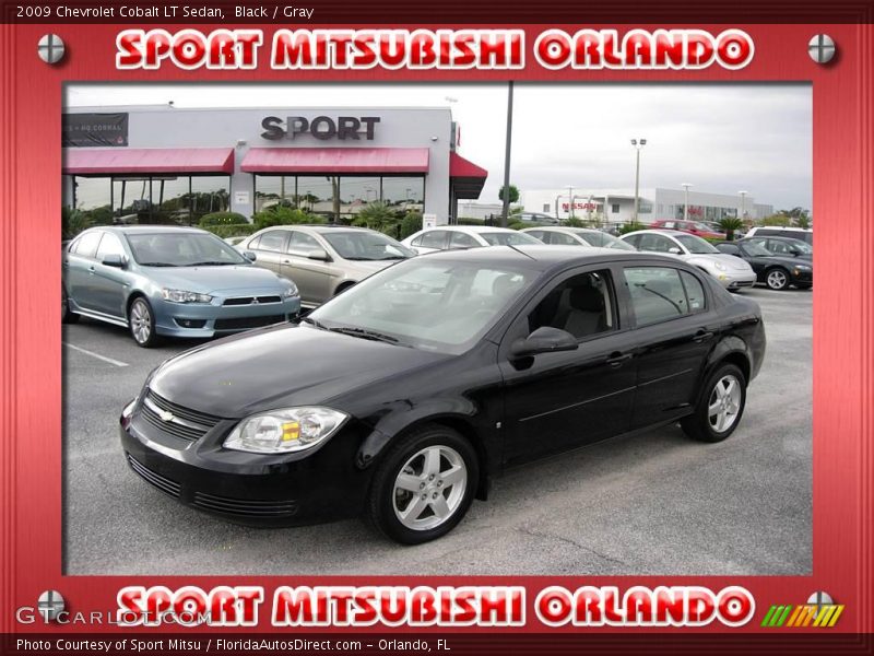 Black / Gray 2009 Chevrolet Cobalt LT Sedan