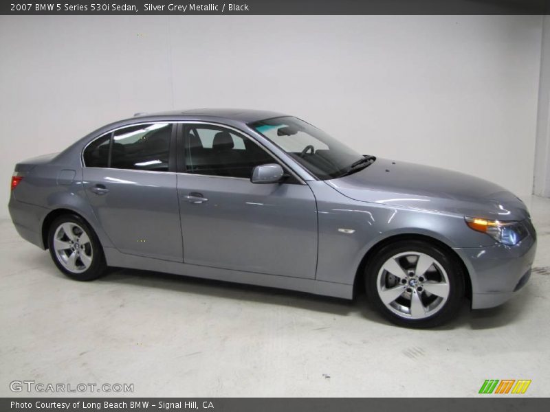 Silver Grey Metallic / Black 2007 BMW 5 Series 530i Sedan
