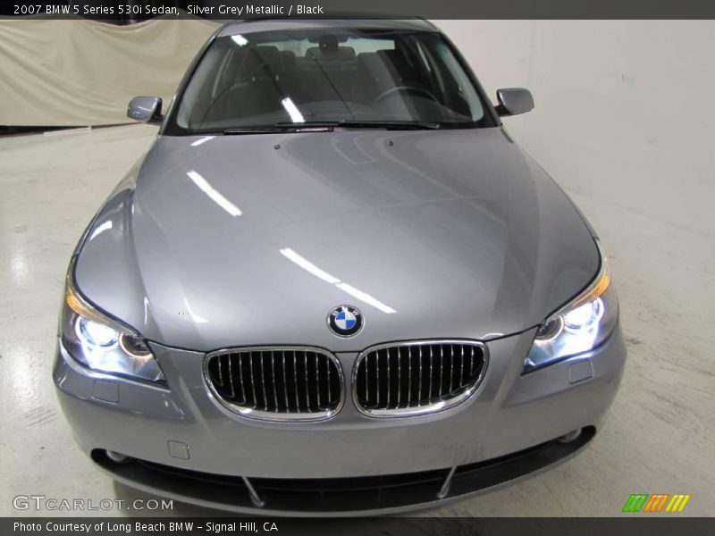 Silver Grey Metallic / Black 2007 BMW 5 Series 530i Sedan