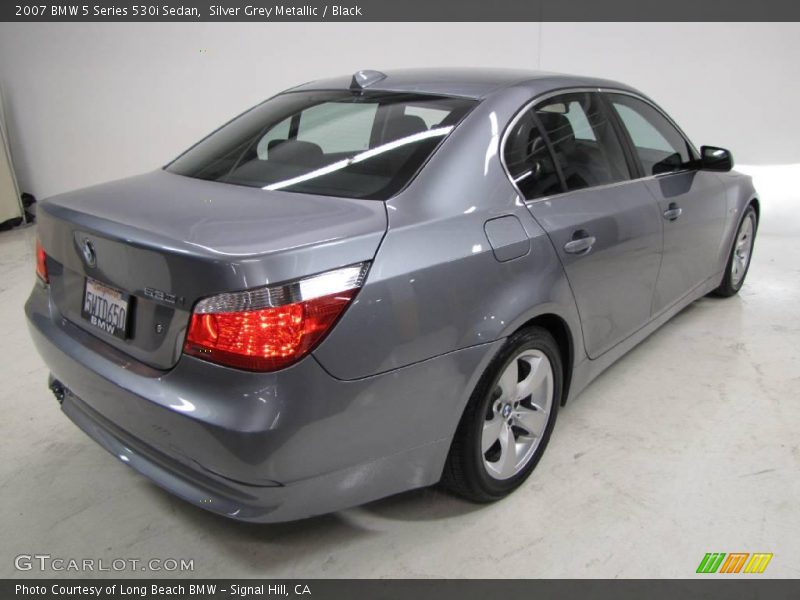 Silver Grey Metallic / Black 2007 BMW 5 Series 530i Sedan