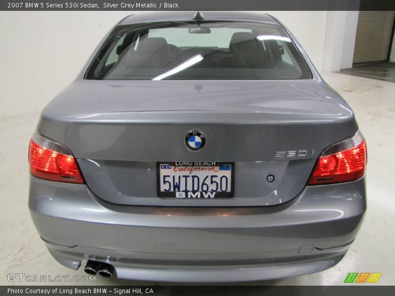 Silver Grey Metallic / Black 2007 BMW 5 Series 530i Sedan