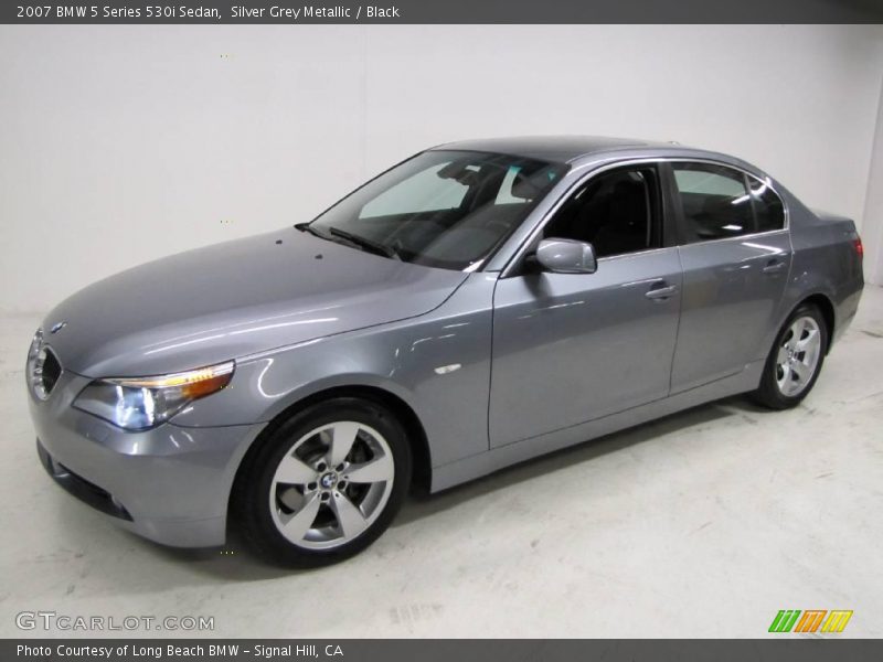 Silver Grey Metallic / Black 2007 BMW 5 Series 530i Sedan