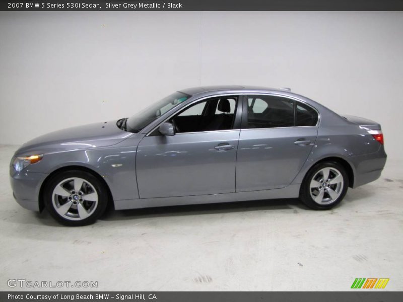 Silver Grey Metallic / Black 2007 BMW 5 Series 530i Sedan