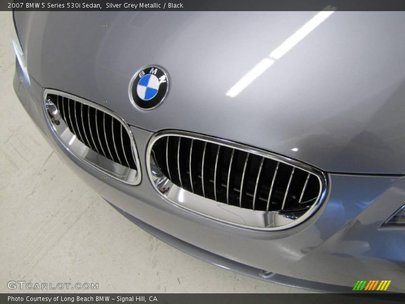 Silver Grey Metallic / Black 2007 BMW 5 Series 530i Sedan