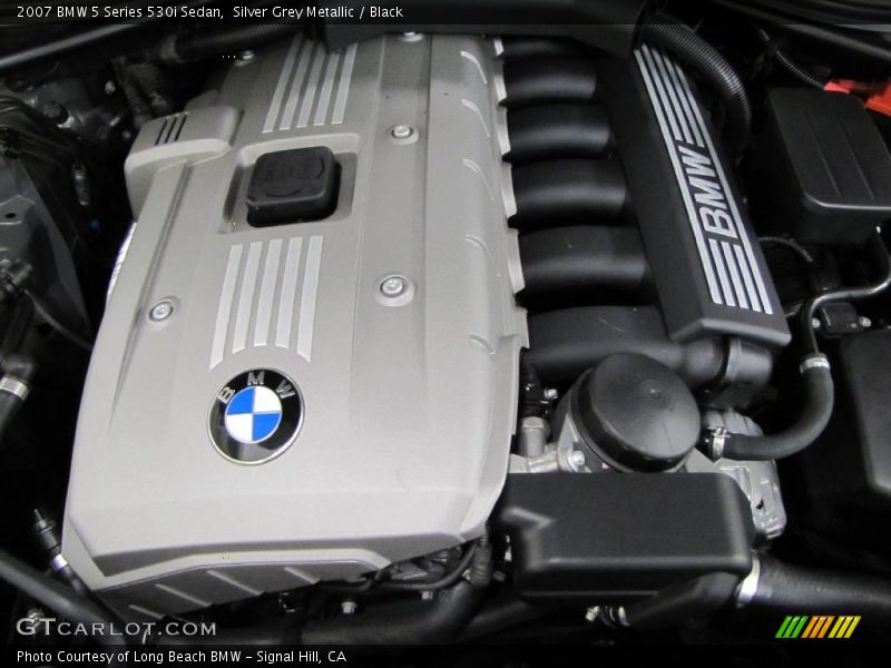 Silver Grey Metallic / Black 2007 BMW 5 Series 530i Sedan