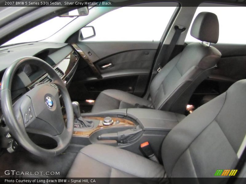Silver Grey Metallic / Black 2007 BMW 5 Series 530i Sedan
