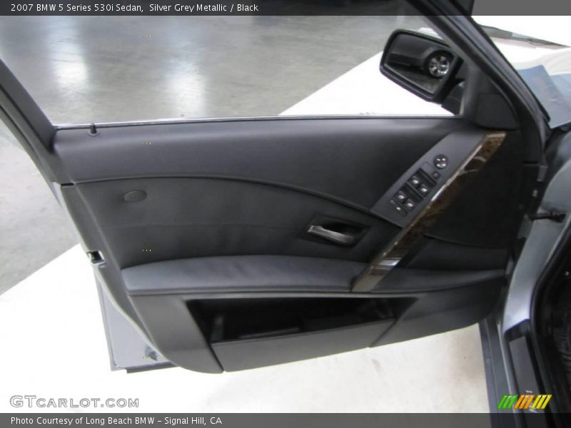 Silver Grey Metallic / Black 2007 BMW 5 Series 530i Sedan