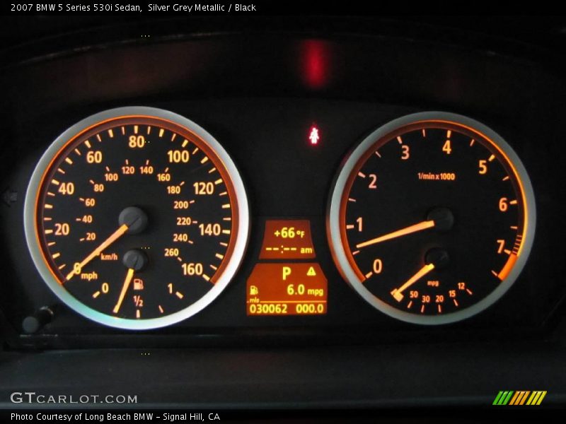 Silver Grey Metallic / Black 2007 BMW 5 Series 530i Sedan
