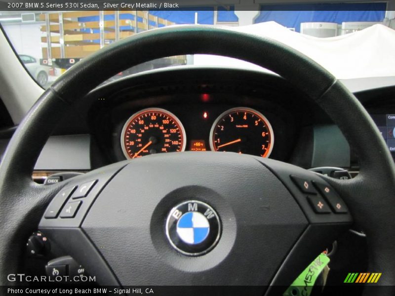 Silver Grey Metallic / Black 2007 BMW 5 Series 530i Sedan