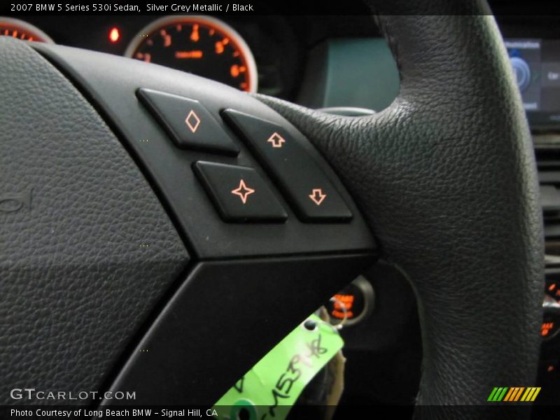 Silver Grey Metallic / Black 2007 BMW 5 Series 530i Sedan