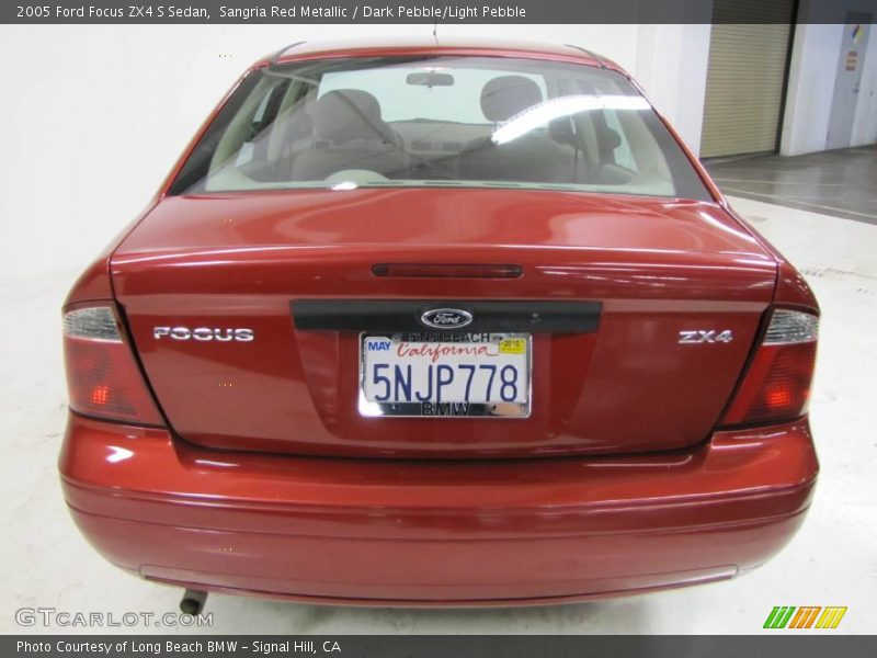 Sangria Red Metallic / Dark Pebble/Light Pebble 2005 Ford Focus ZX4 S Sedan