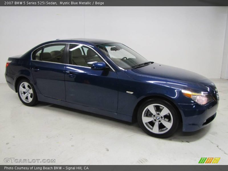 Mystic Blue Metallic / Beige 2007 BMW 5 Series 525i Sedan