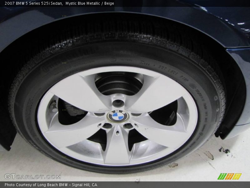 Mystic Blue Metallic / Beige 2007 BMW 5 Series 525i Sedan