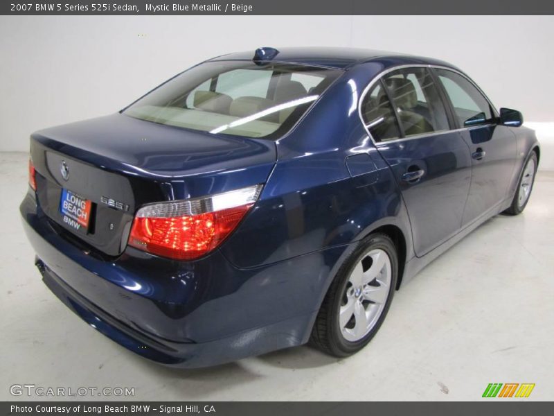 Mystic Blue Metallic / Beige 2007 BMW 5 Series 525i Sedan