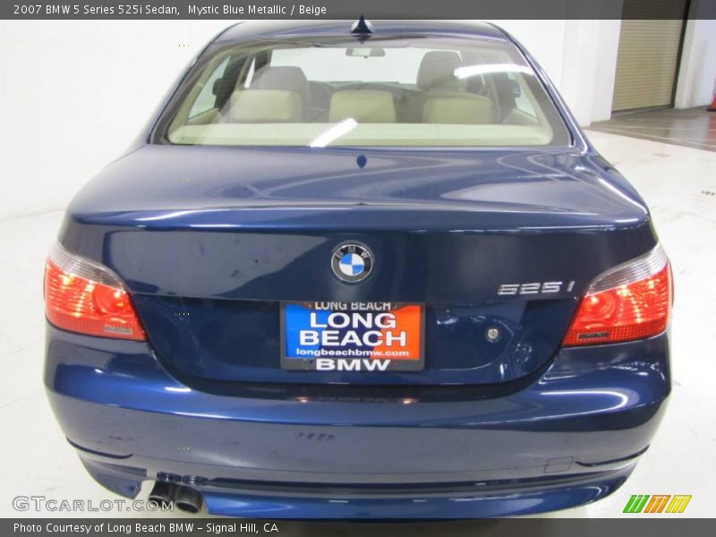 Mystic Blue Metallic / Beige 2007 BMW 5 Series 525i Sedan