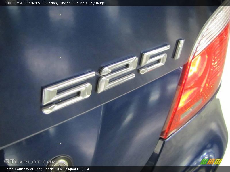 Mystic Blue Metallic / Beige 2007 BMW 5 Series 525i Sedan