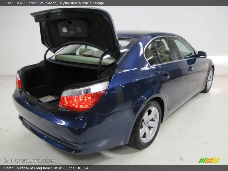 Mystic Blue Metallic / Beige 2007 BMW 5 Series 525i Sedan