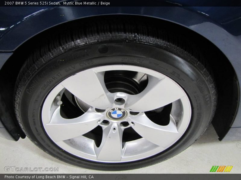 Mystic Blue Metallic / Beige 2007 BMW 5 Series 525i Sedan