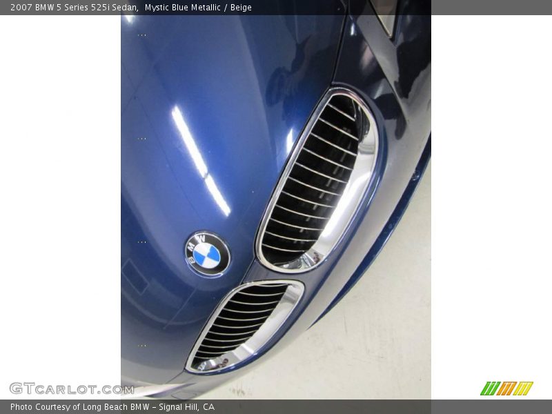 Mystic Blue Metallic / Beige 2007 BMW 5 Series 525i Sedan