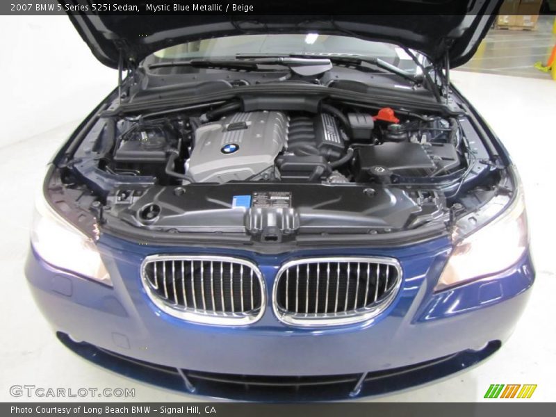 Mystic Blue Metallic / Beige 2007 BMW 5 Series 525i Sedan