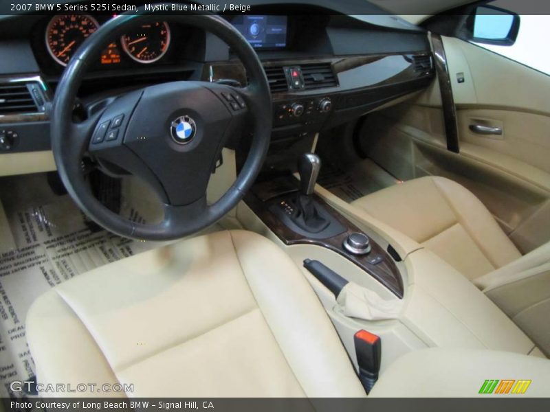 Mystic Blue Metallic / Beige 2007 BMW 5 Series 525i Sedan