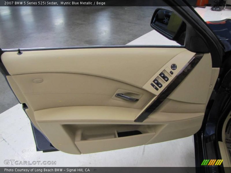 Mystic Blue Metallic / Beige 2007 BMW 5 Series 525i Sedan
