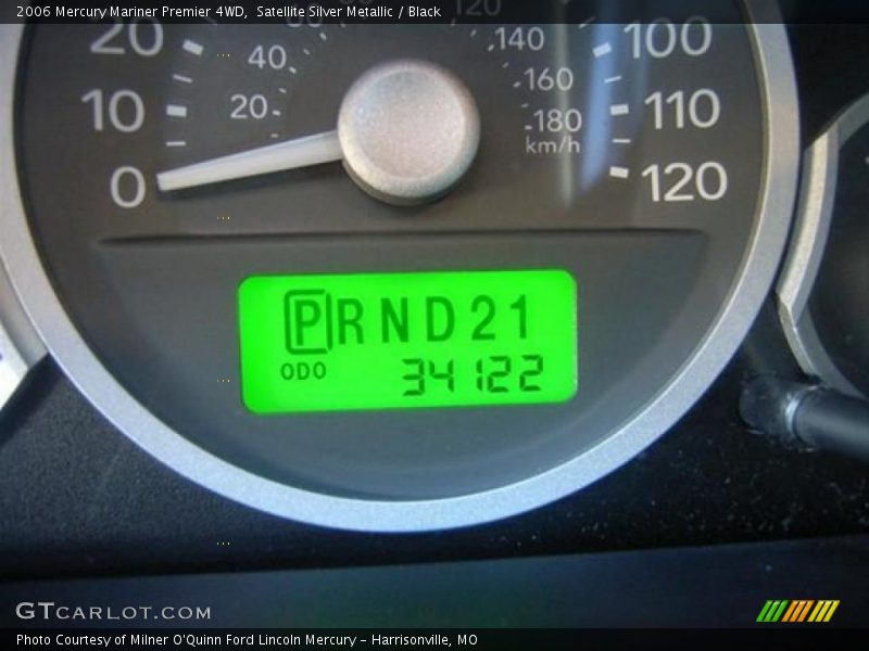 Satellite Silver Metallic / Black 2006 Mercury Mariner Premier 4WD