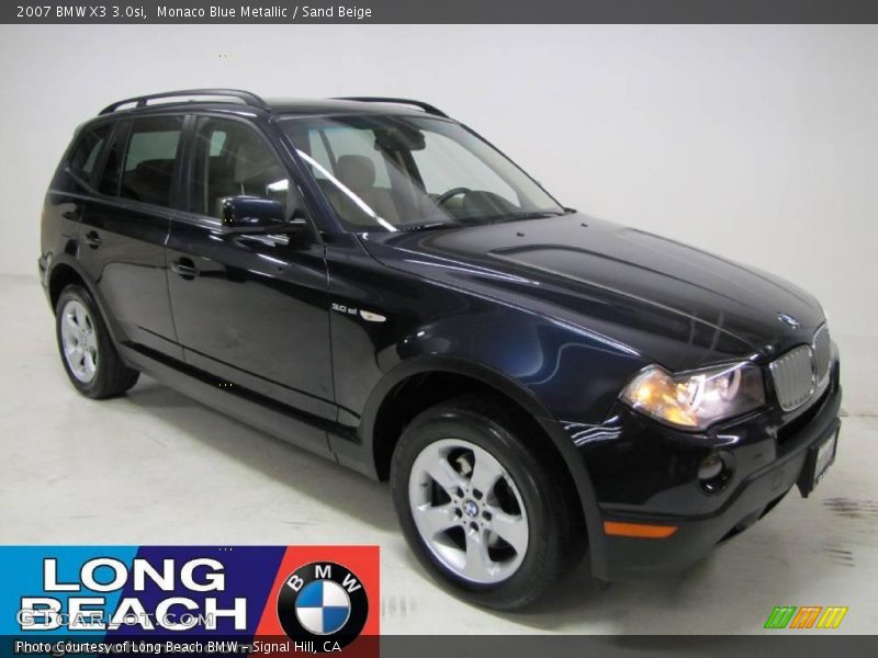 Monaco Blue Metallic / Sand Beige 2007 BMW X3 3.0si