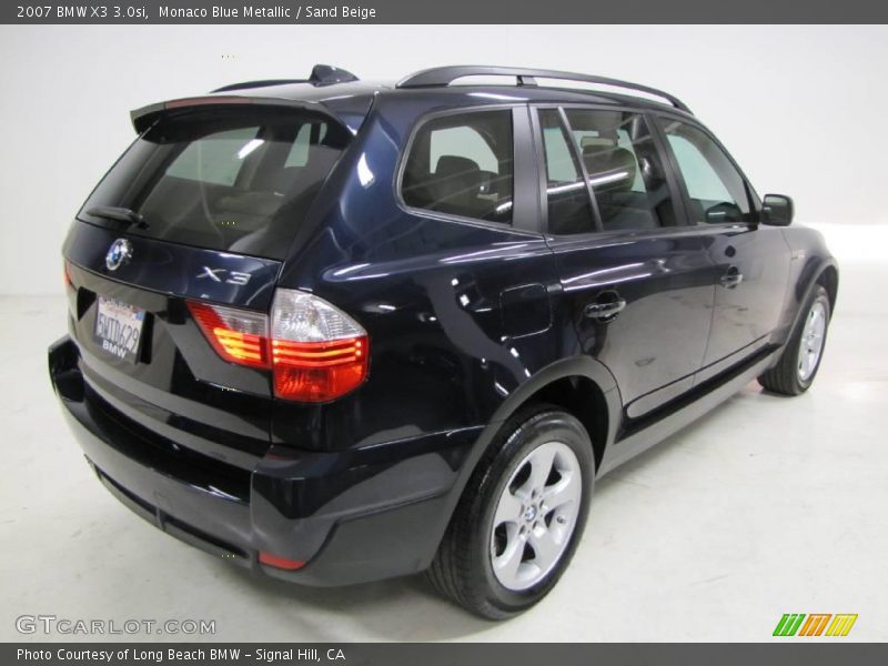 Monaco Blue Metallic / Sand Beige 2007 BMW X3 3.0si