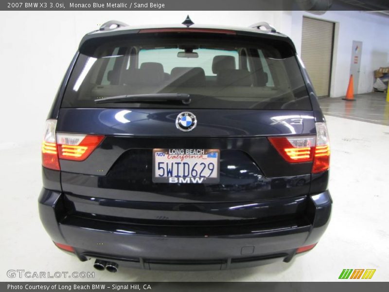 Monaco Blue Metallic / Sand Beige 2007 BMW X3 3.0si