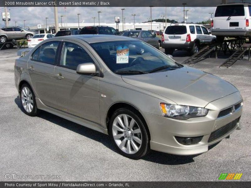 Desert Sand Metallic / Black 2008 Mitsubishi Lancer GTS