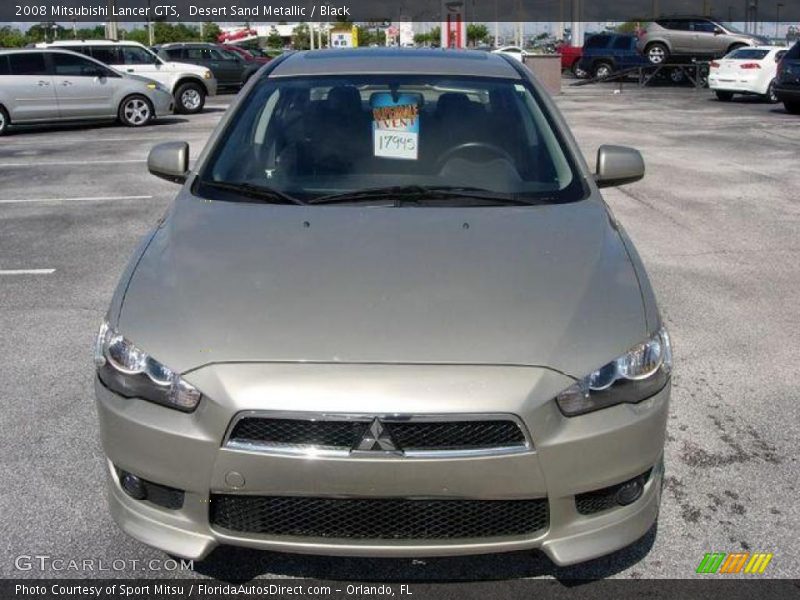 Desert Sand Metallic / Black 2008 Mitsubishi Lancer GTS