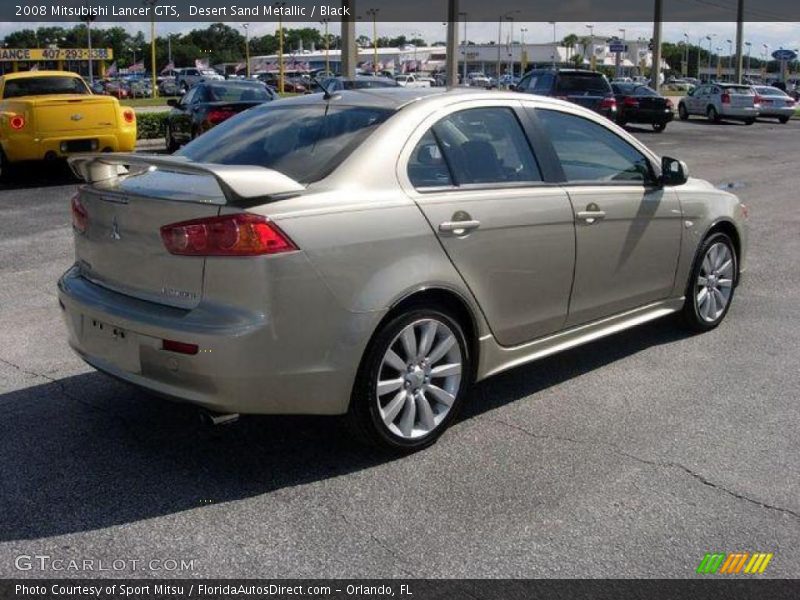 Desert Sand Metallic / Black 2008 Mitsubishi Lancer GTS