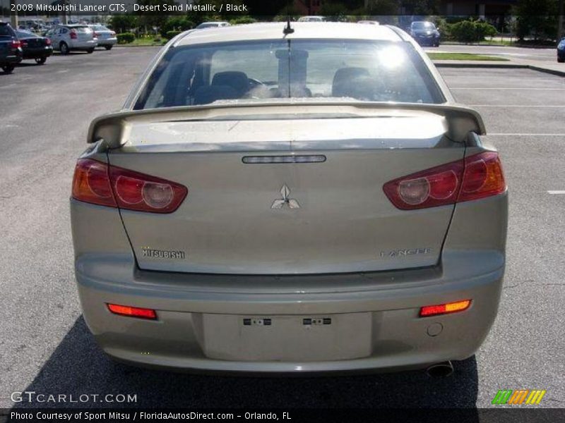 Desert Sand Metallic / Black 2008 Mitsubishi Lancer GTS
