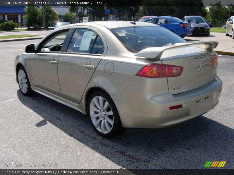 Desert Sand Metallic / Black 2008 Mitsubishi Lancer GTS