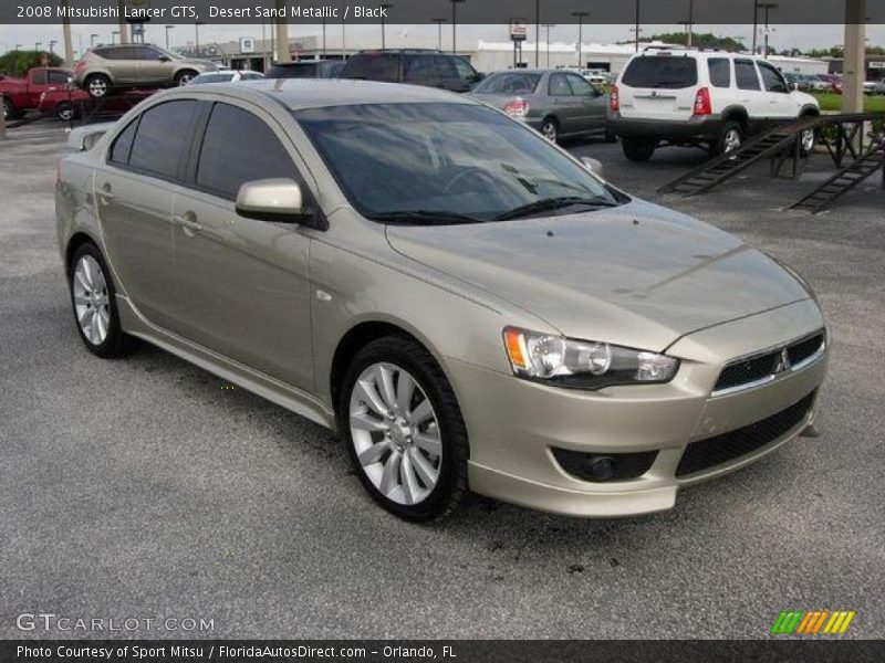 Desert Sand Metallic / Black 2008 Mitsubishi Lancer GTS