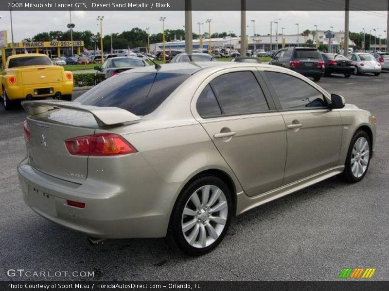 Desert Sand Metallic / Black 2008 Mitsubishi Lancer GTS