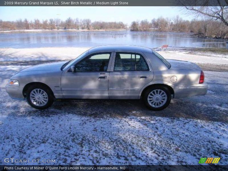 Silver Birch Metallic / Medium Light Stone 2009 Mercury Grand Marquis LS