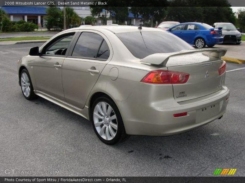 Desert Sand Metallic / Black 2008 Mitsubishi Lancer GTS
