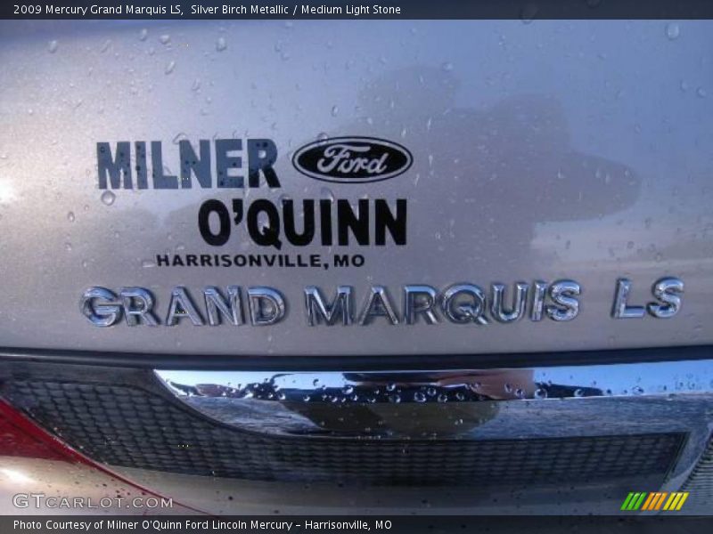 Silver Birch Metallic / Medium Light Stone 2009 Mercury Grand Marquis LS
