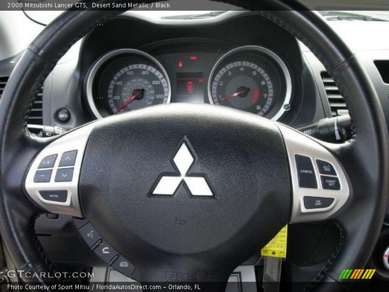 Desert Sand Metallic / Black 2008 Mitsubishi Lancer GTS
