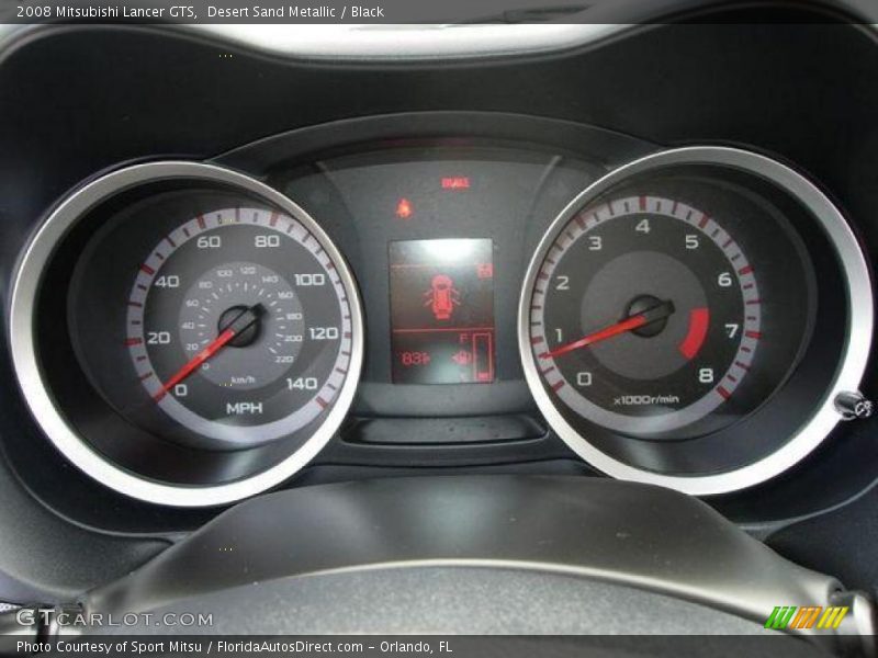 Desert Sand Metallic / Black 2008 Mitsubishi Lancer GTS