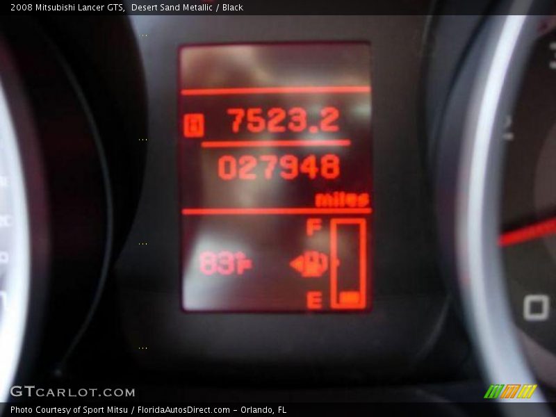 Desert Sand Metallic / Black 2008 Mitsubishi Lancer GTS