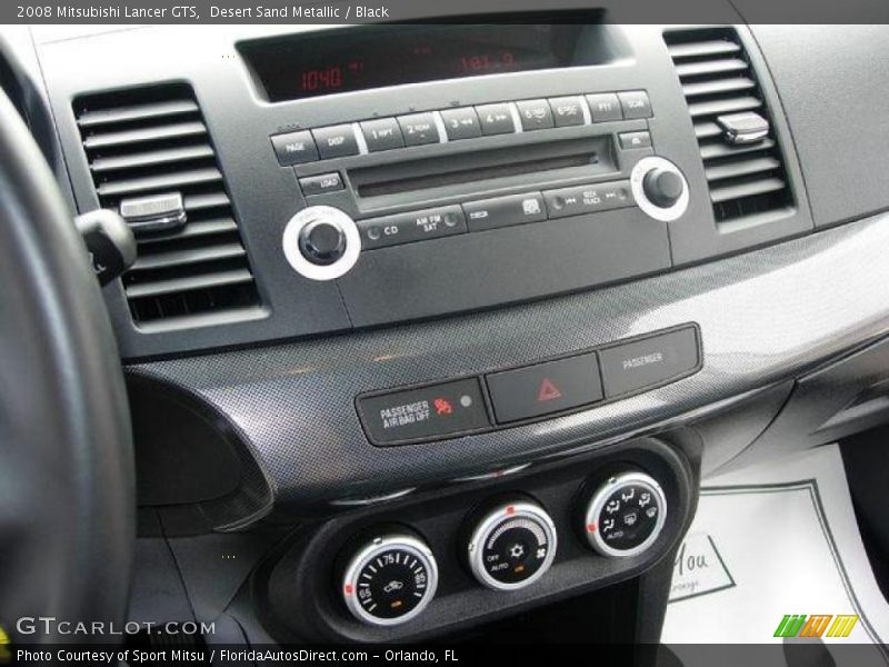 Desert Sand Metallic / Black 2008 Mitsubishi Lancer GTS