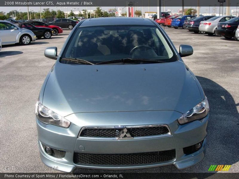 Aqua Metallic / Black 2008 Mitsubishi Lancer GTS