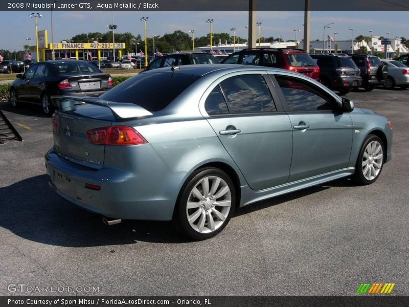 Aqua Metallic / Black 2008 Mitsubishi Lancer GTS
