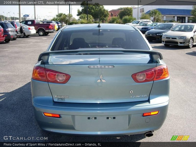 Aqua Metallic / Black 2008 Mitsubishi Lancer GTS