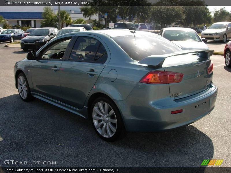 Aqua Metallic / Black 2008 Mitsubishi Lancer GTS