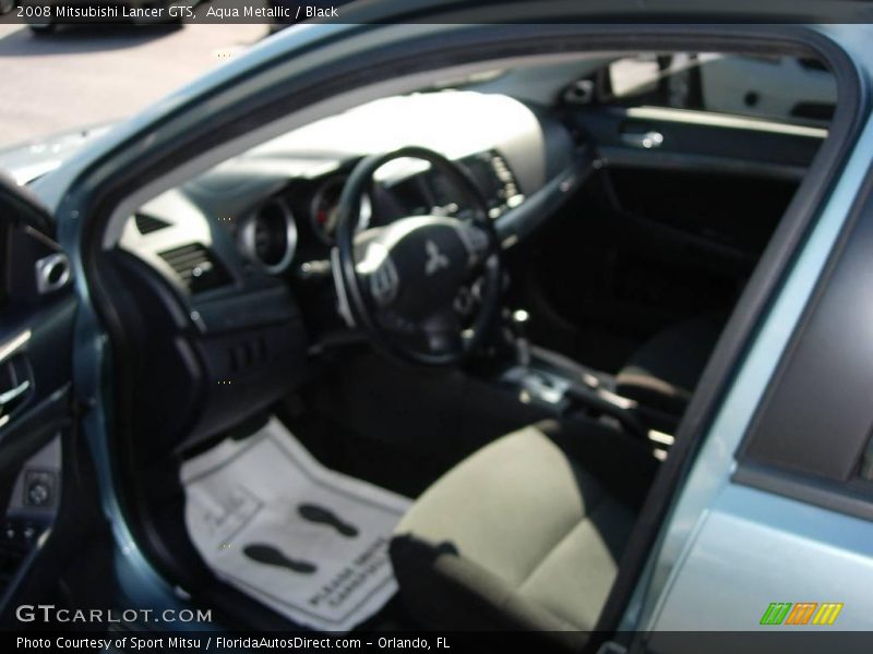 Aqua Metallic / Black 2008 Mitsubishi Lancer GTS